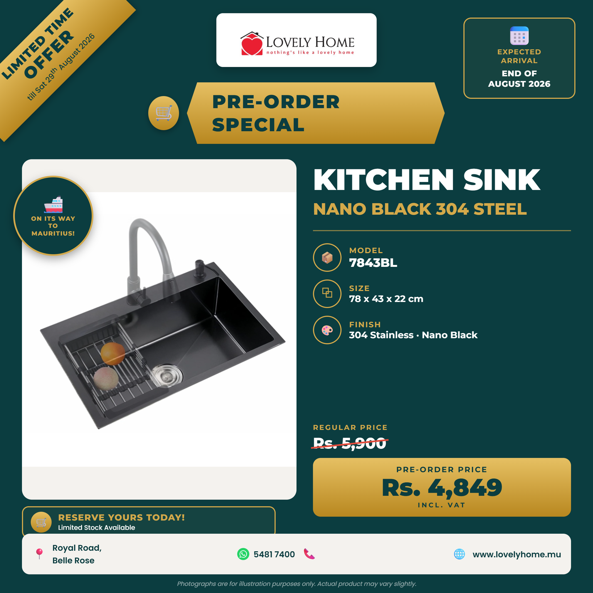 Pre-order 7843BL