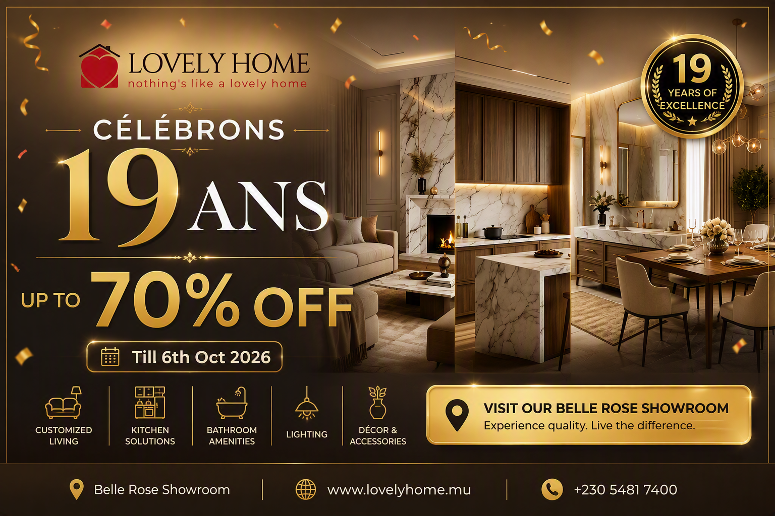 Lovely Home 19 ANS Anniversary Sale — Up to 70% off until 6 October 2026