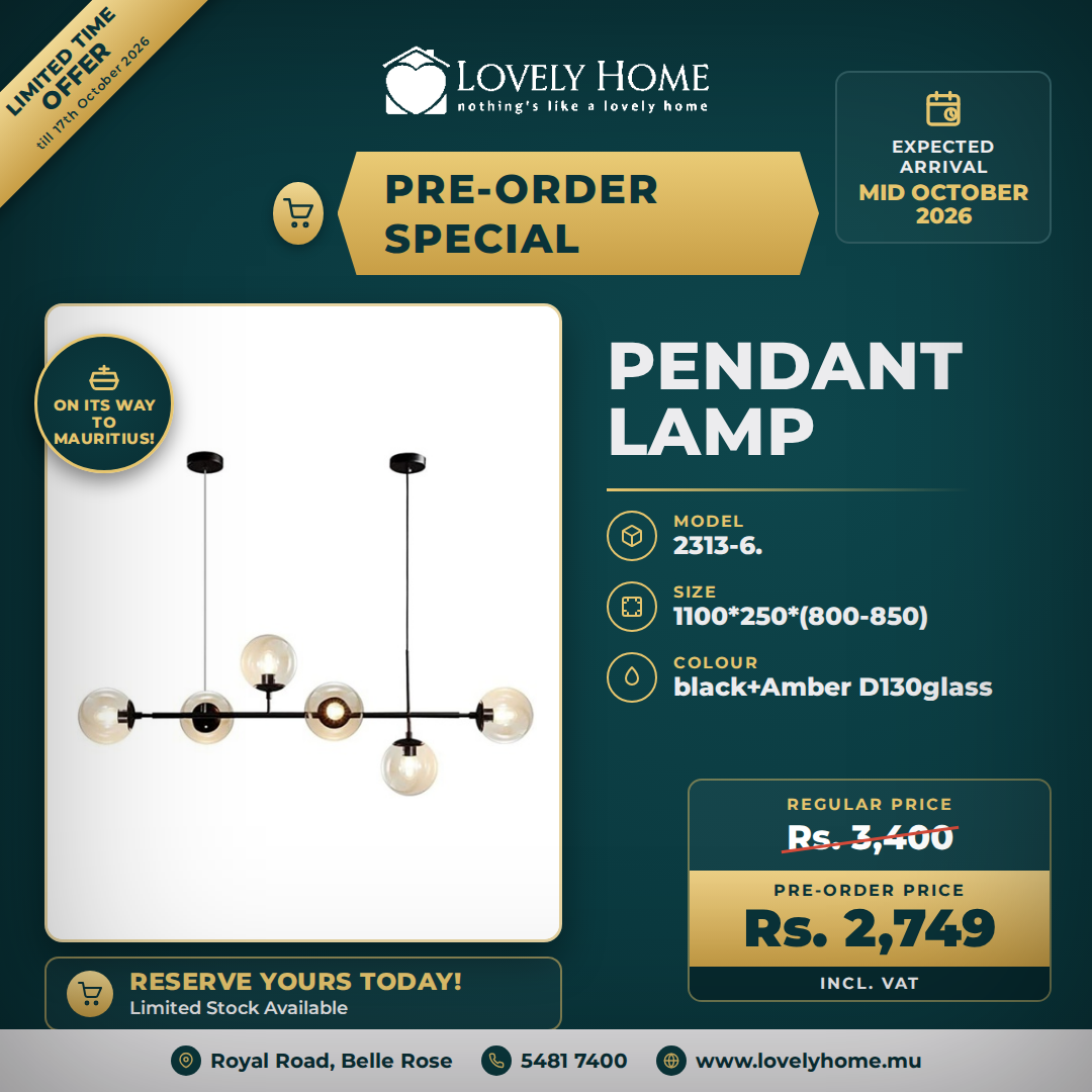 LG2313-6BL Black Pendant Lamp