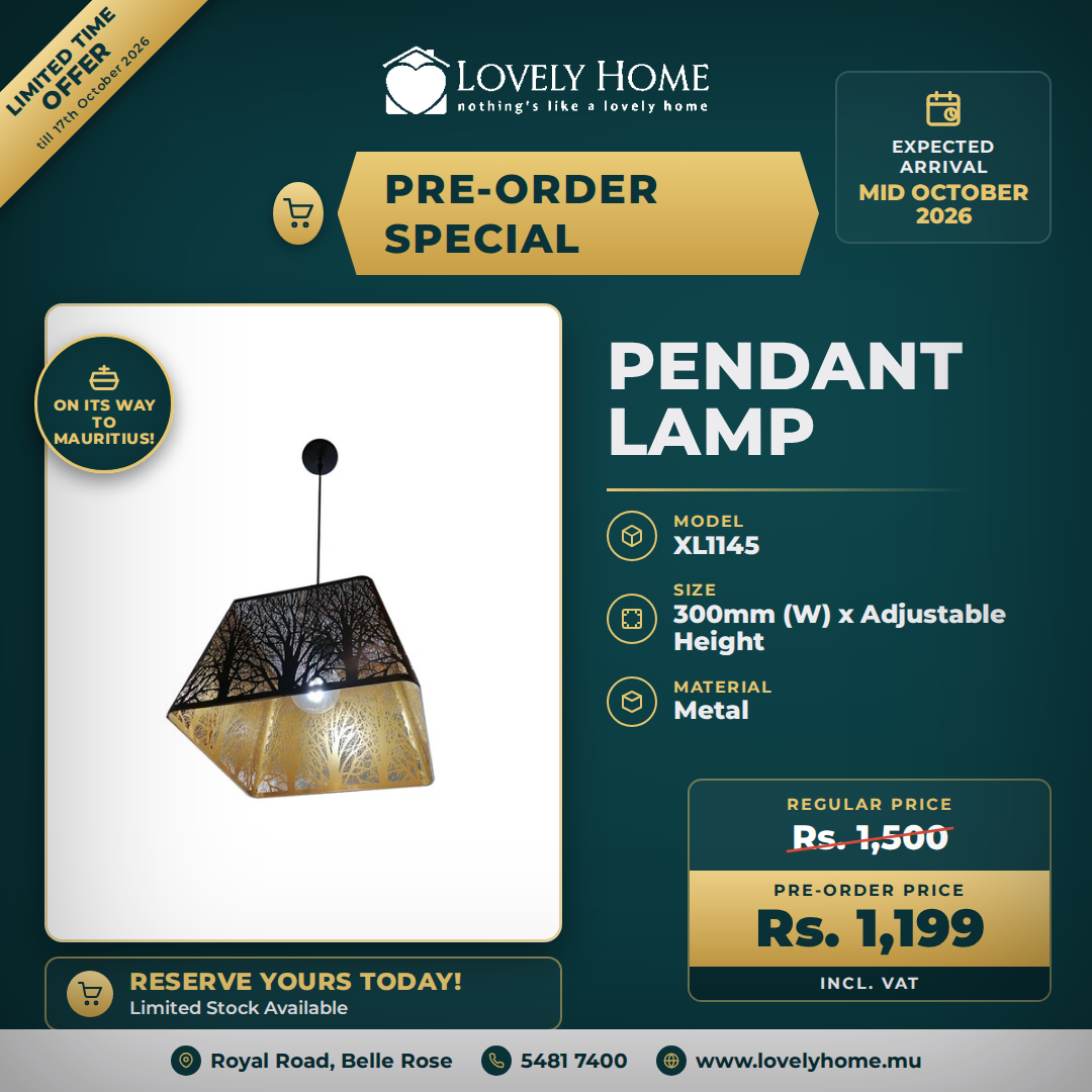 XL1145 - Carved Design Pendant Lamp