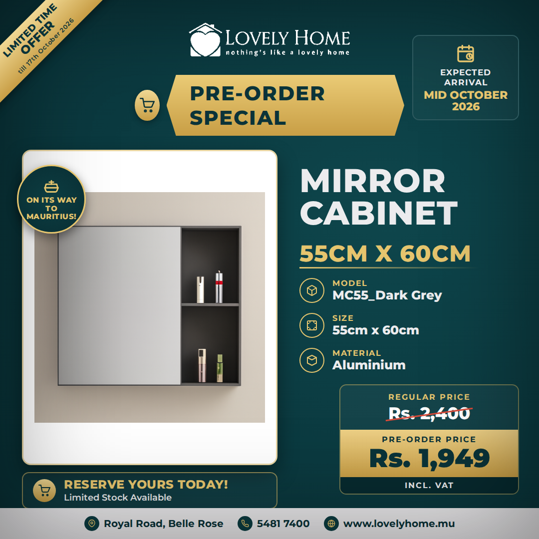 MC55 Aluminium Mirror Cabinet