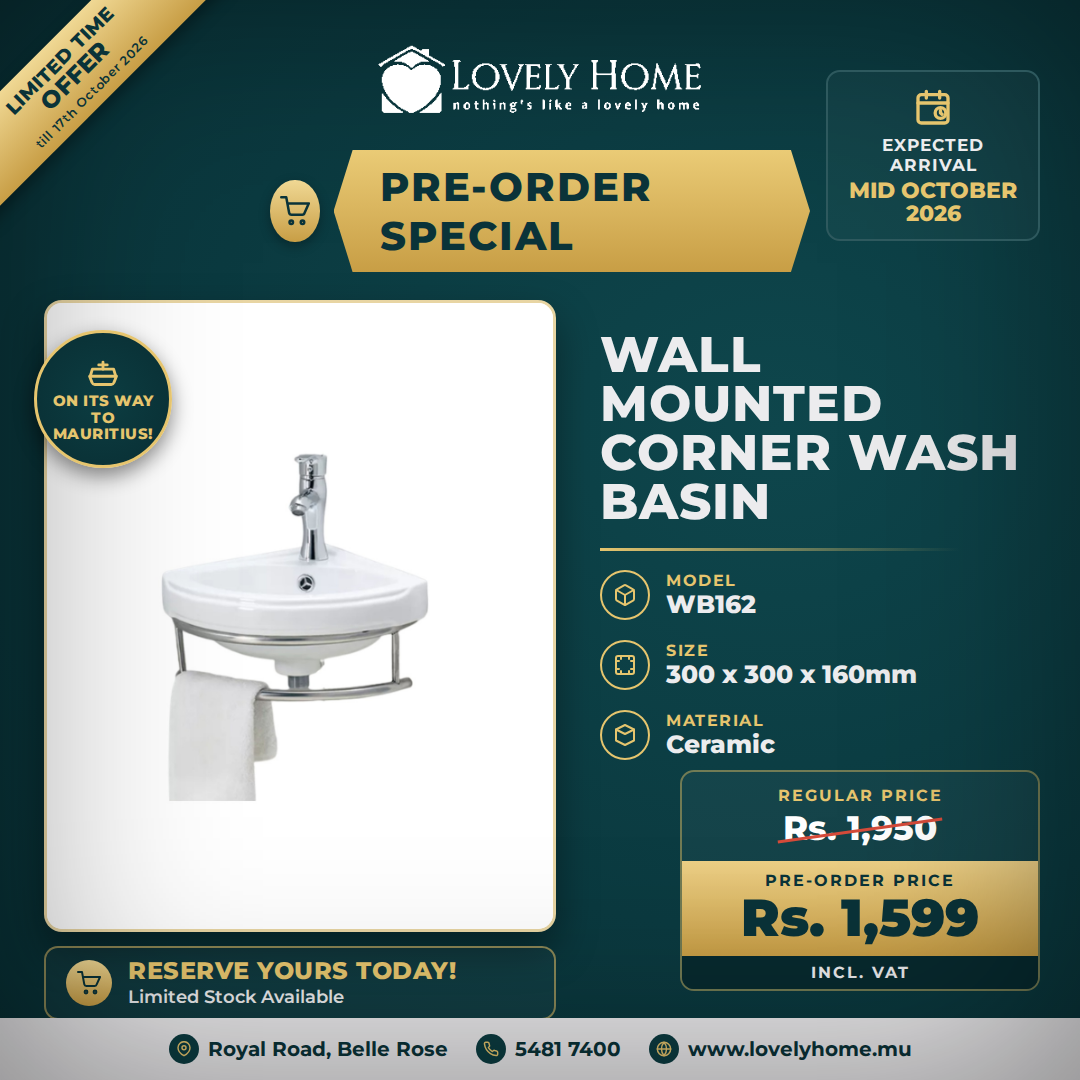 WB162 Wall Mounted Corner Wash Basin