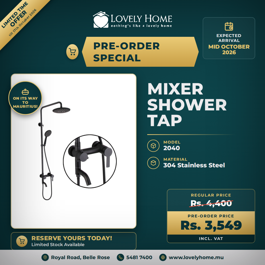 2040 Matte Black Mixer Shower Tap