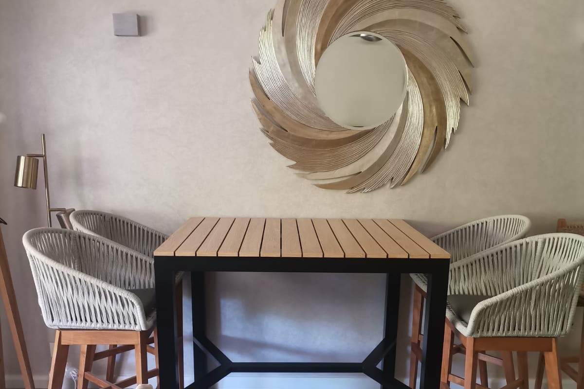 Custom dining table and chairs