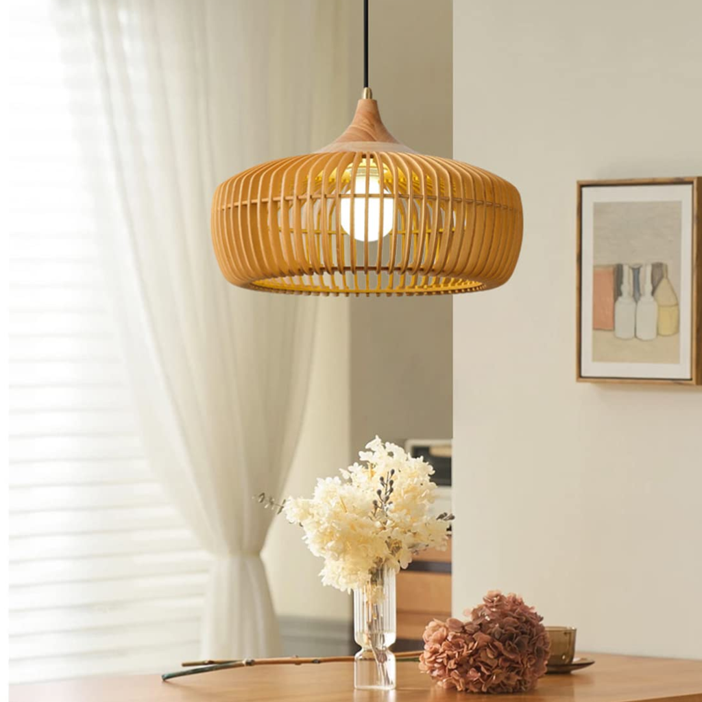 AQ2134 - Rustic Farmhouse Wooden Pendant Light