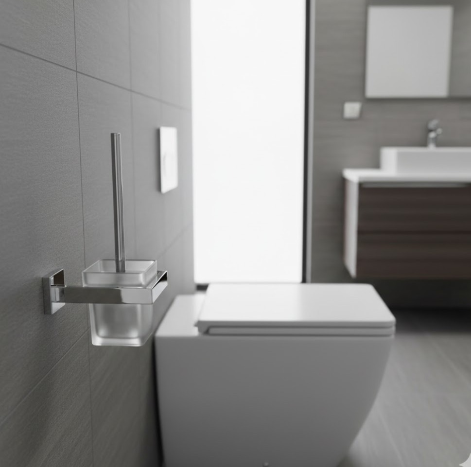 393P09_(Mirror) Toilet Brush & Holder