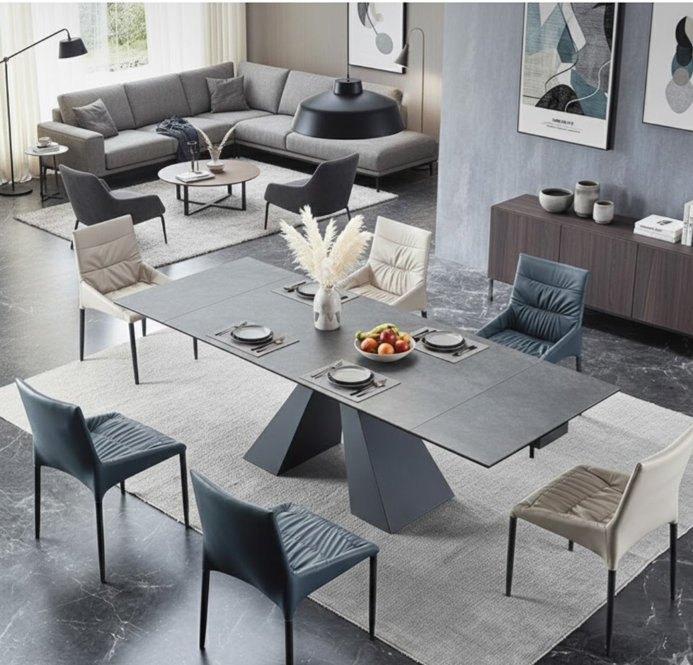 DT09S - Extendable Dining table (1400-2000)x900mm