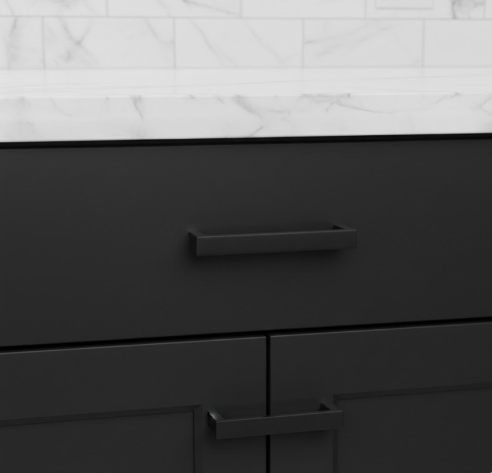 1832-160mm_(Black) Cabinet Handle