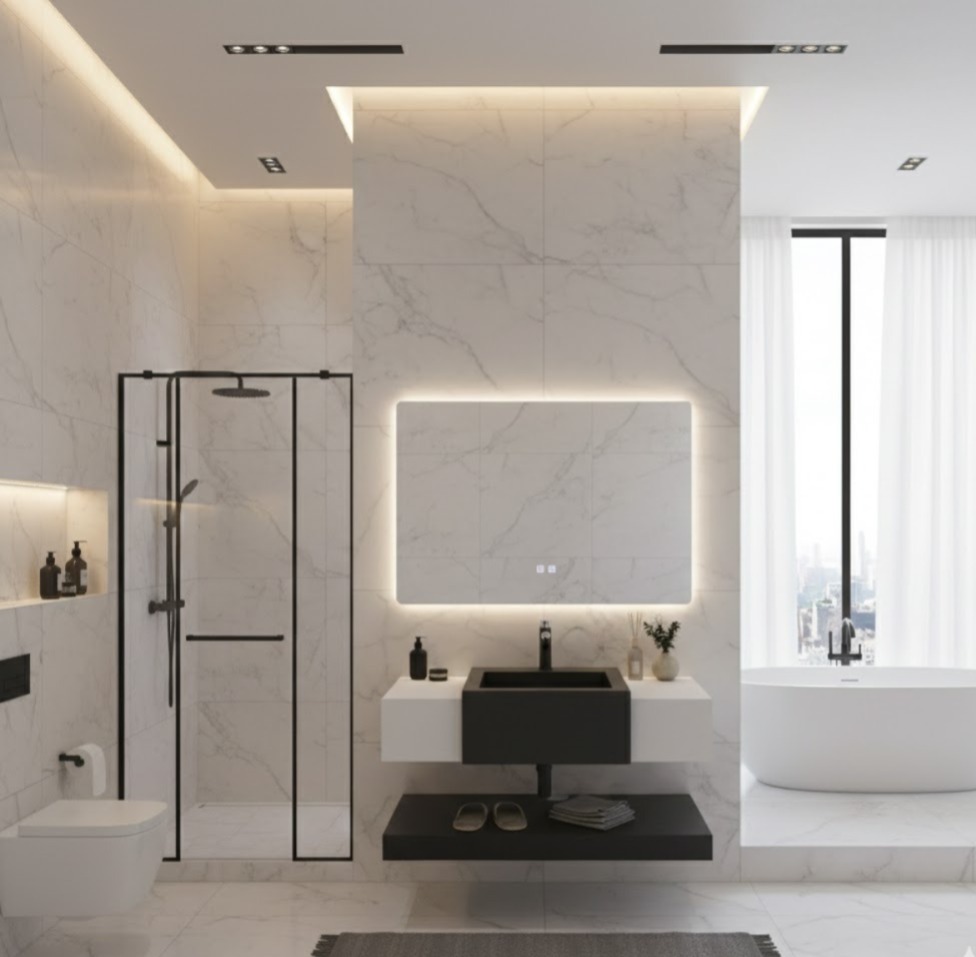 BW Eclipse White Sintered Stone Vanity 