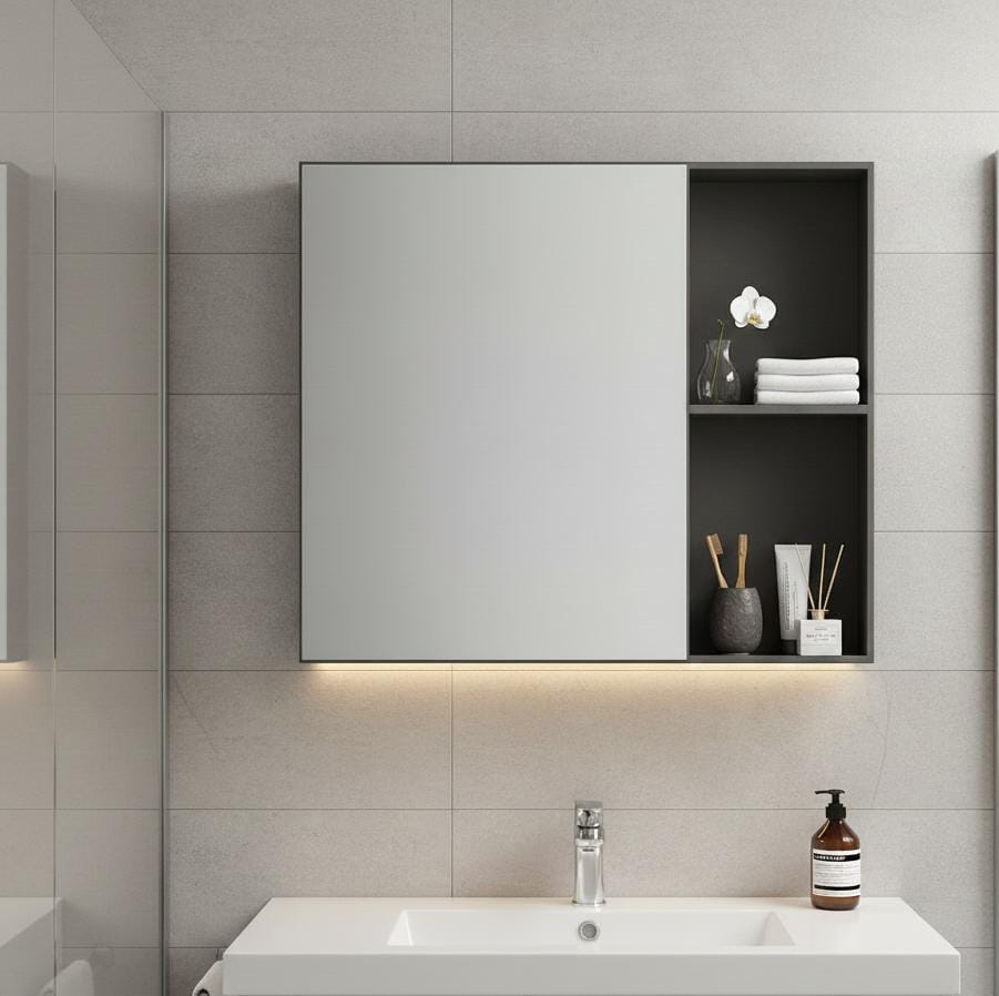 MC55 Aluminium Mirror Cabinet 