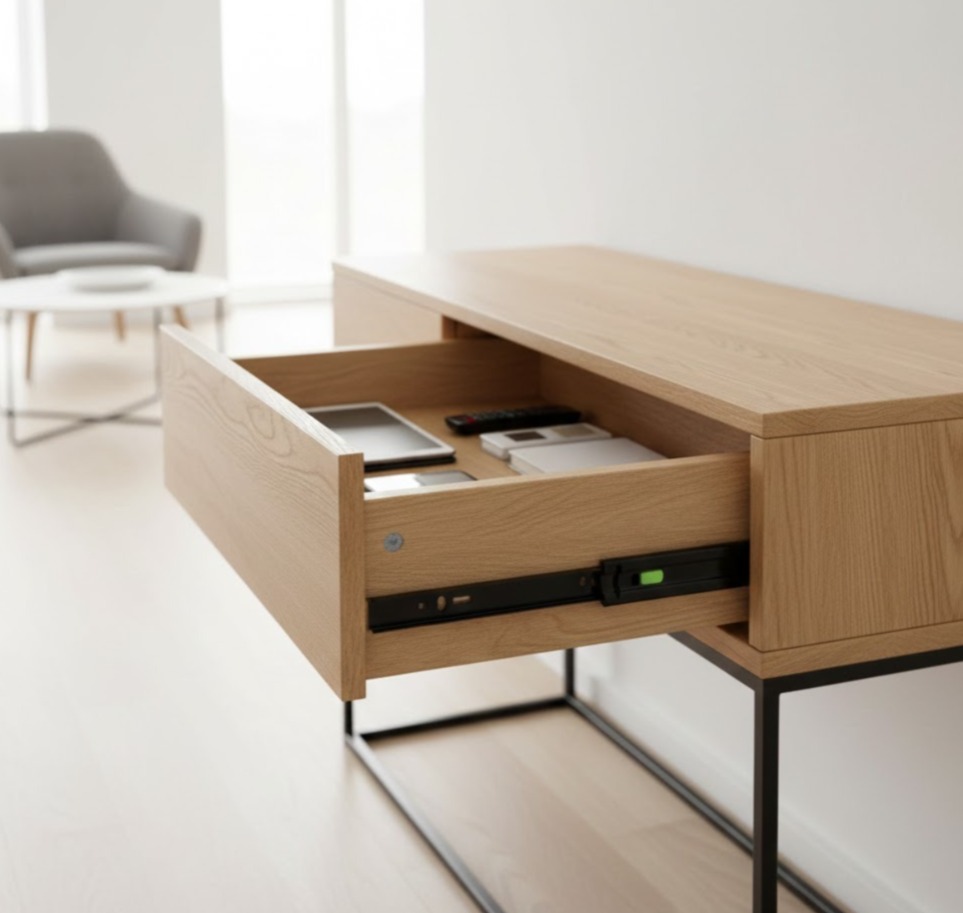 H 4512-400 - 16'' (1.2) Ball Bearing Drawer Rail_(Black)