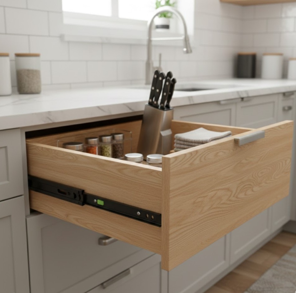 H 4512-450 - 18'' (1.2) Ball Bearing Drawer Rail_(Black)