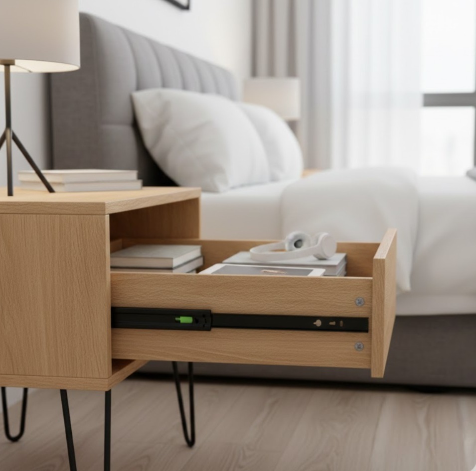 H 4512-500- 20'' (1.2) Ball Bearing Drawer Rail_(Black)