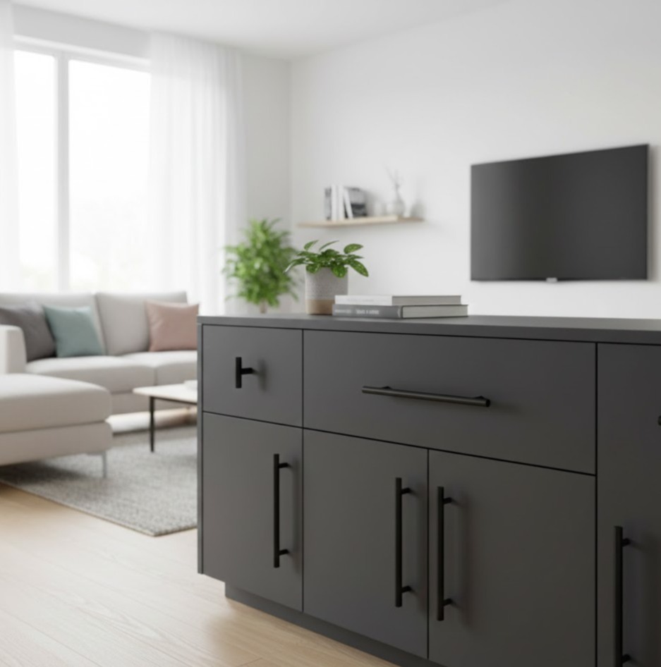 6808-256_(Black) Cabinet Handle