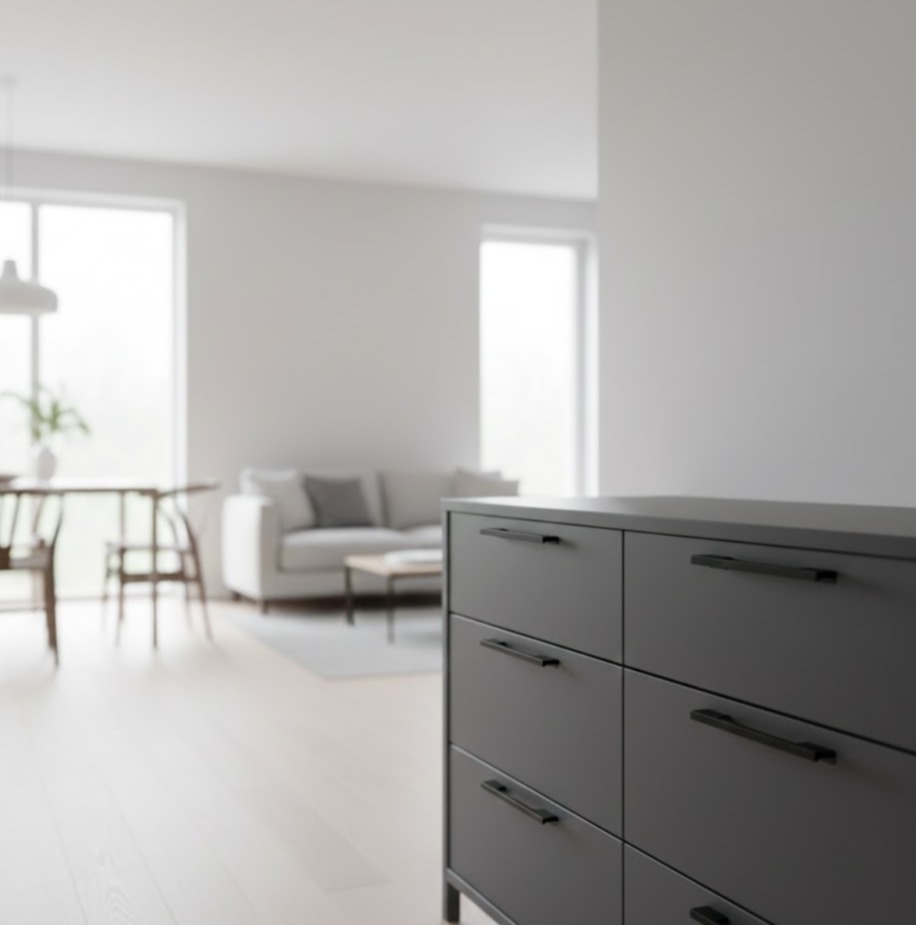 9038-320 - Black Cabinet Handle_(Black)