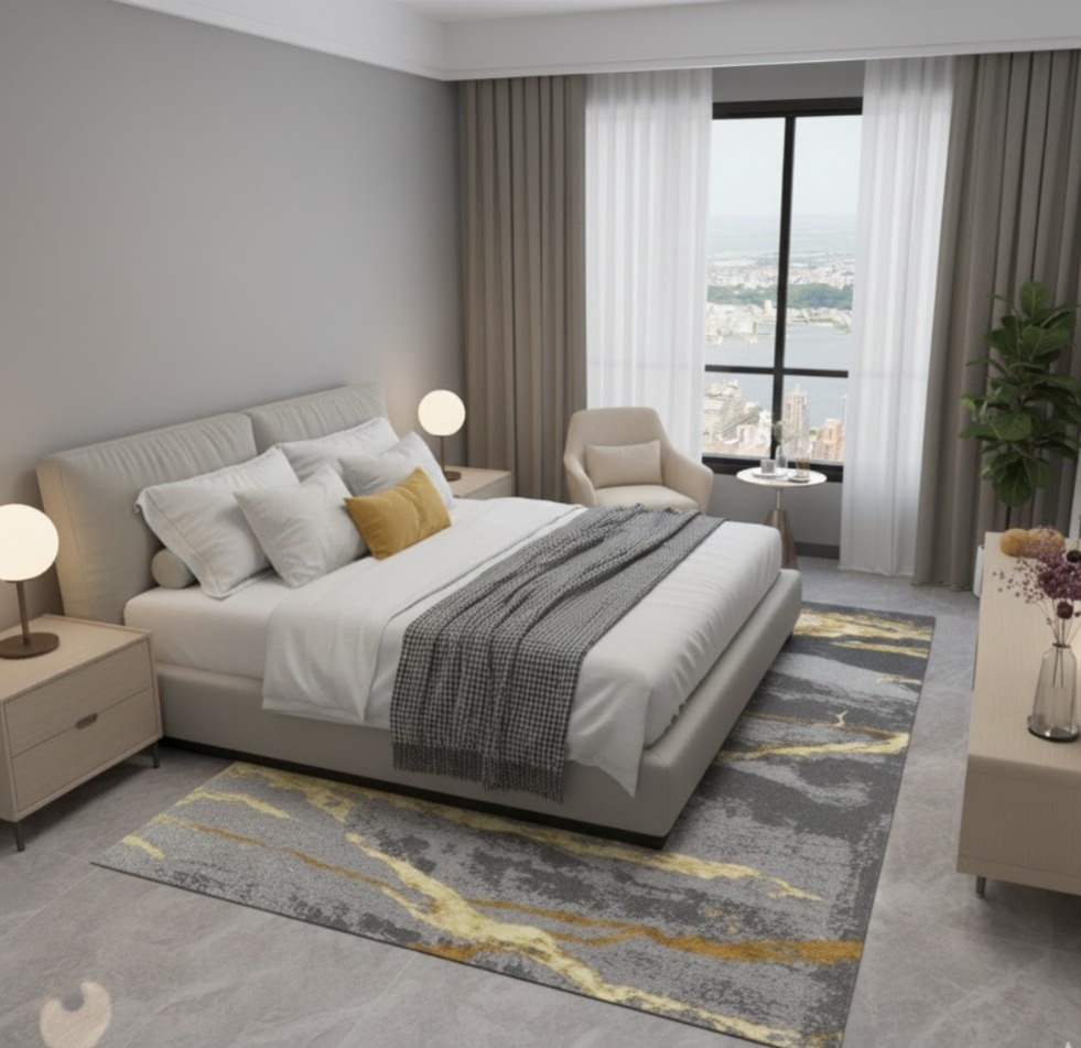 C34-2 Carpet 1m60x2m30_(Yellow, Grey)