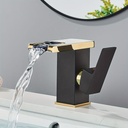 8035 - Waterfall Gold and Black Mixer Tap