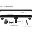 8022 (Matte Black) Floor Drain (70*500mm) 