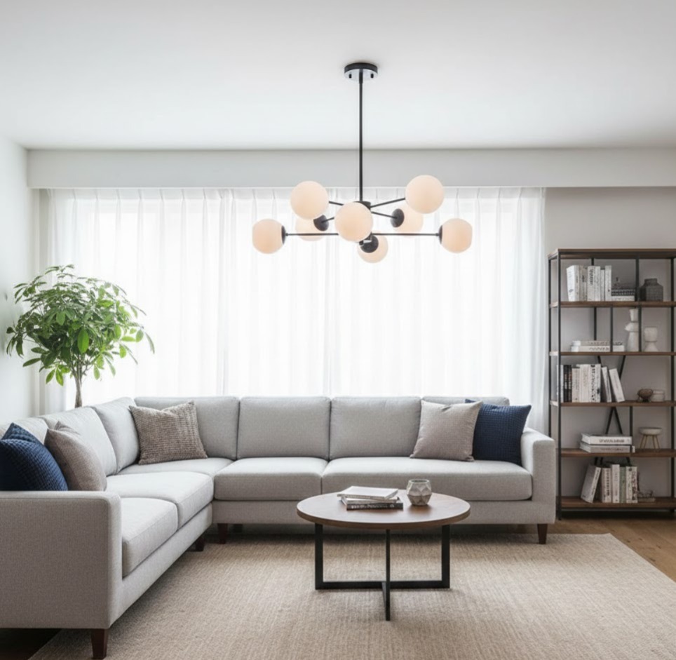 3614-8  Black And White Pendant Lamp