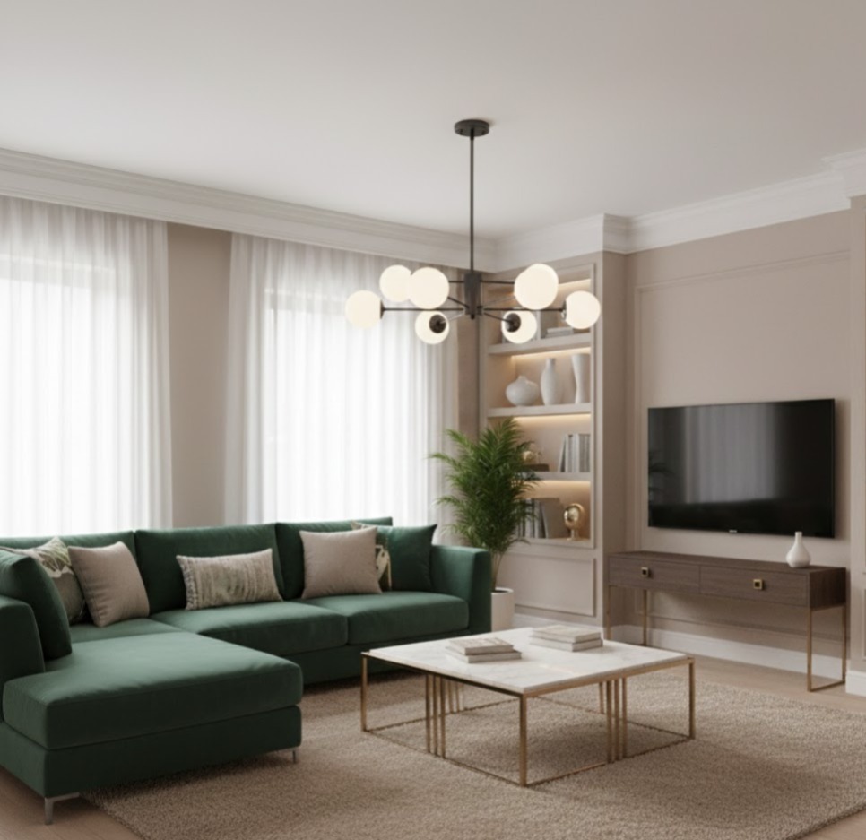 3614-8  Black And White Pendant Lamp