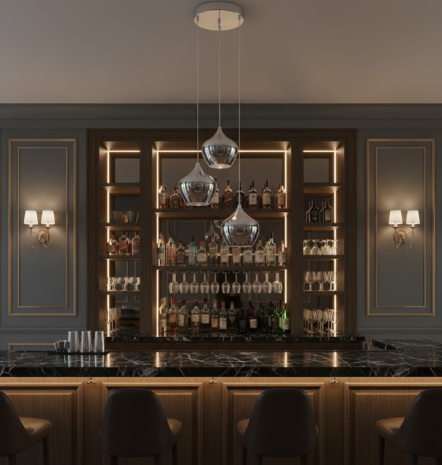 5448/3BL Pendant Lamp_(Black)