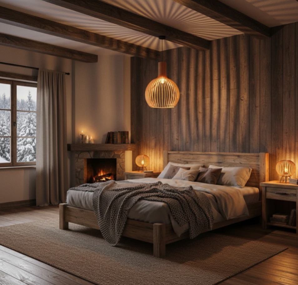 AQ21 - Nordic Wooden Birdcage Pendant Lamp