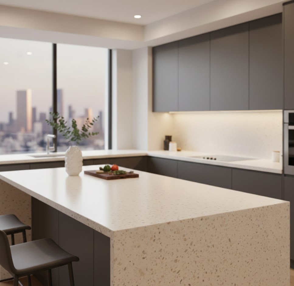 2007C 321620 Big Slab_(Off White) Quartz(3200X1600mm)