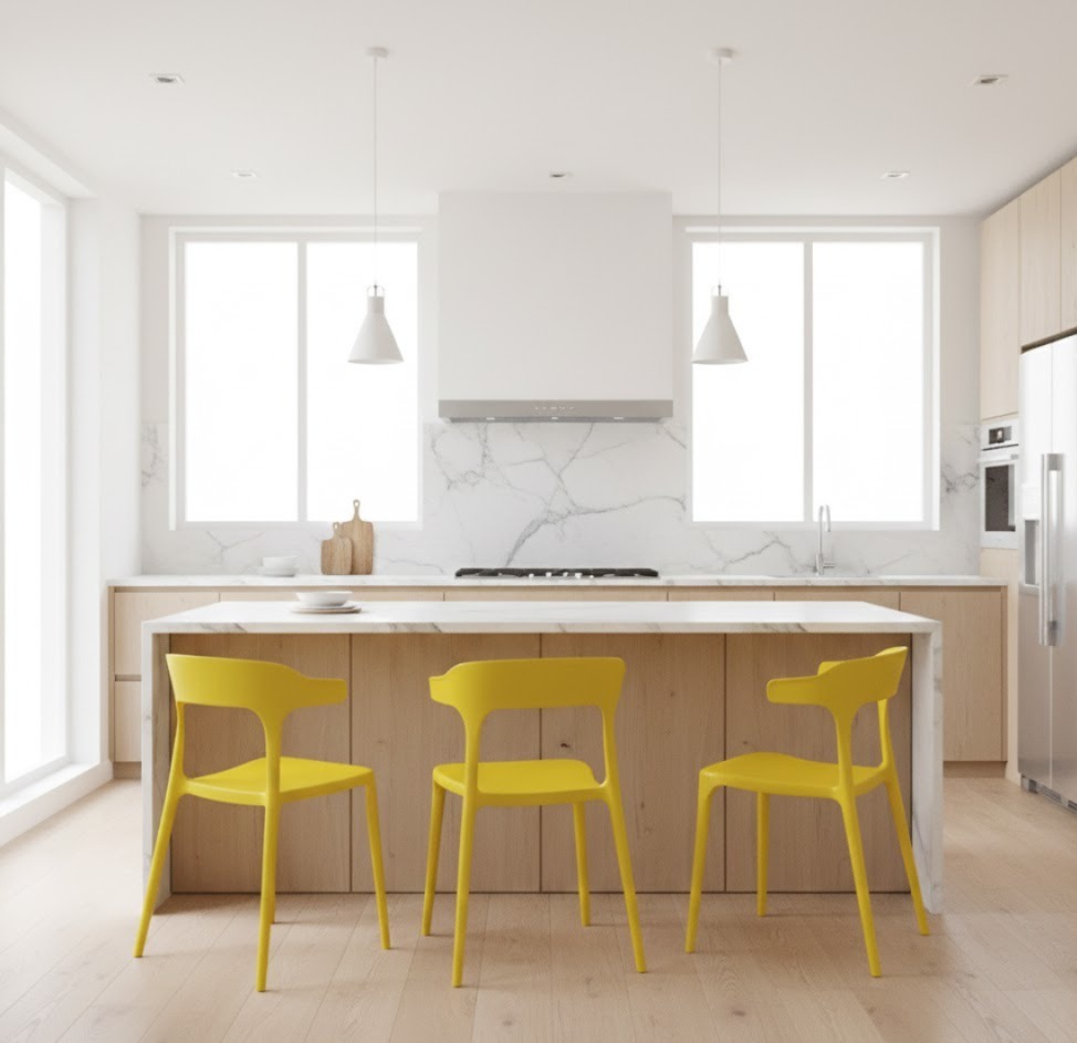 L1908 (PP809) Yellow Dining Chair