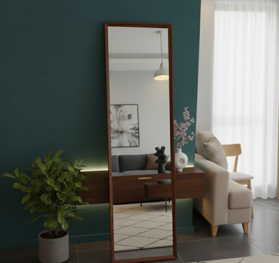 GS416 40*150mm Dark Brown Wall/Standing Mirror