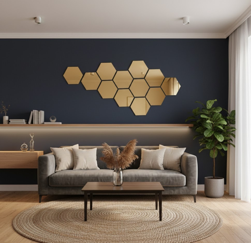 LKA-205 Gold Mirror Sticker