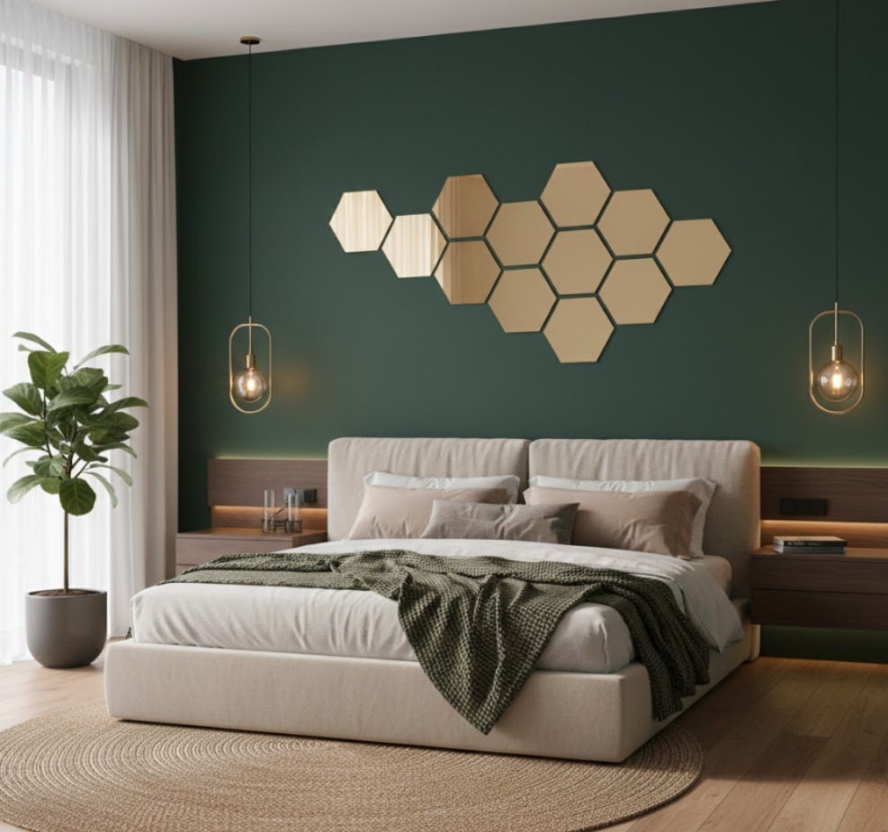 LKA-205 Gold Mirror Sticker