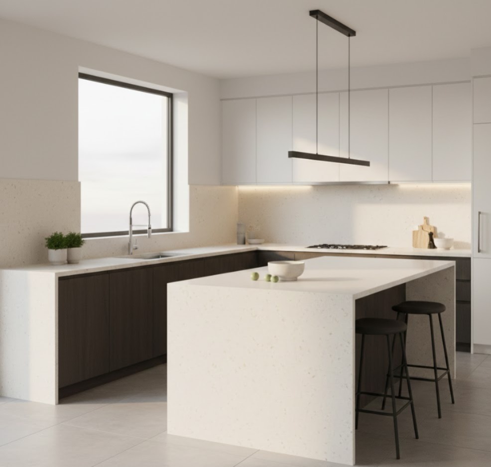 2007C Big Slab_(Off White) Quartz(3050X1500mm)