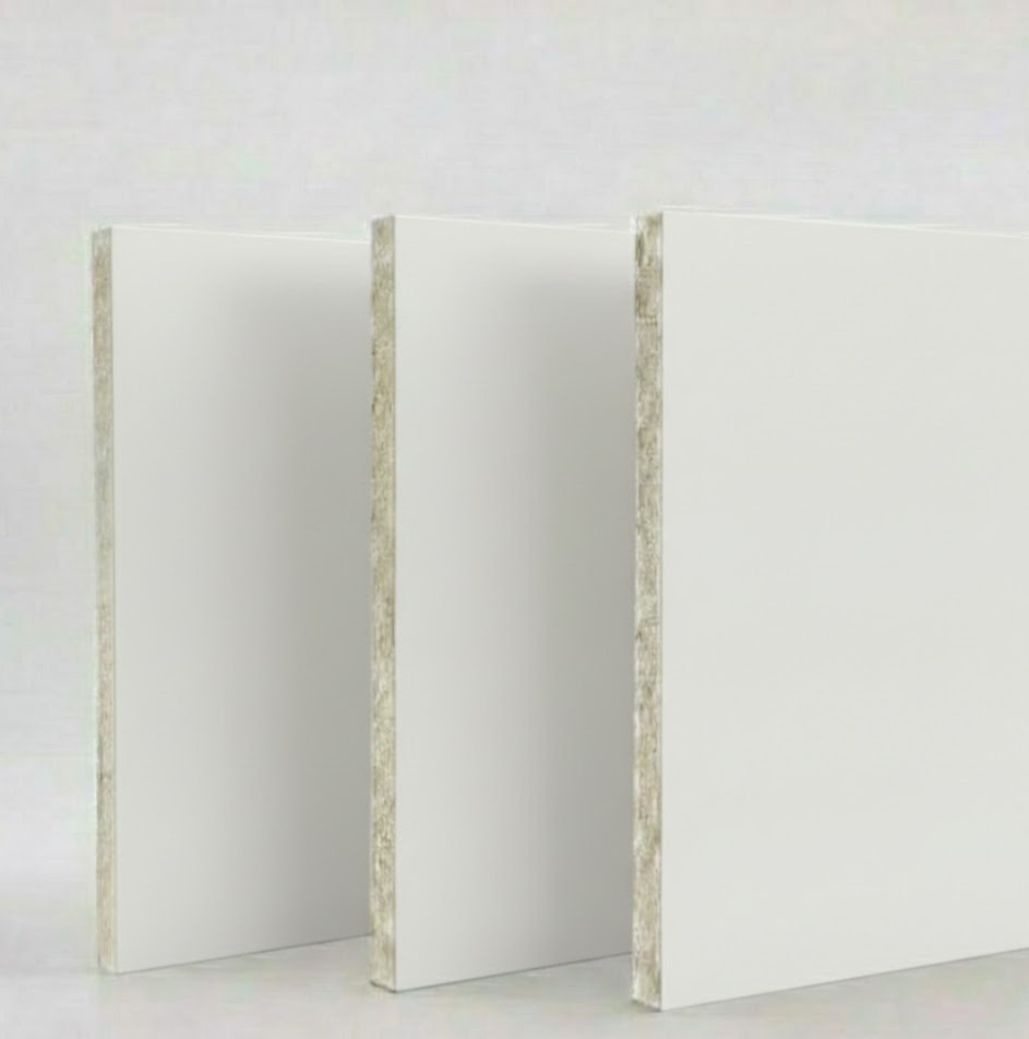 9mm Pure White Plywood Melamine Sheet - Peach Skin