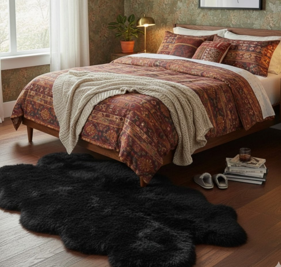 C26 Sheepskin 120x180cm_(Black)