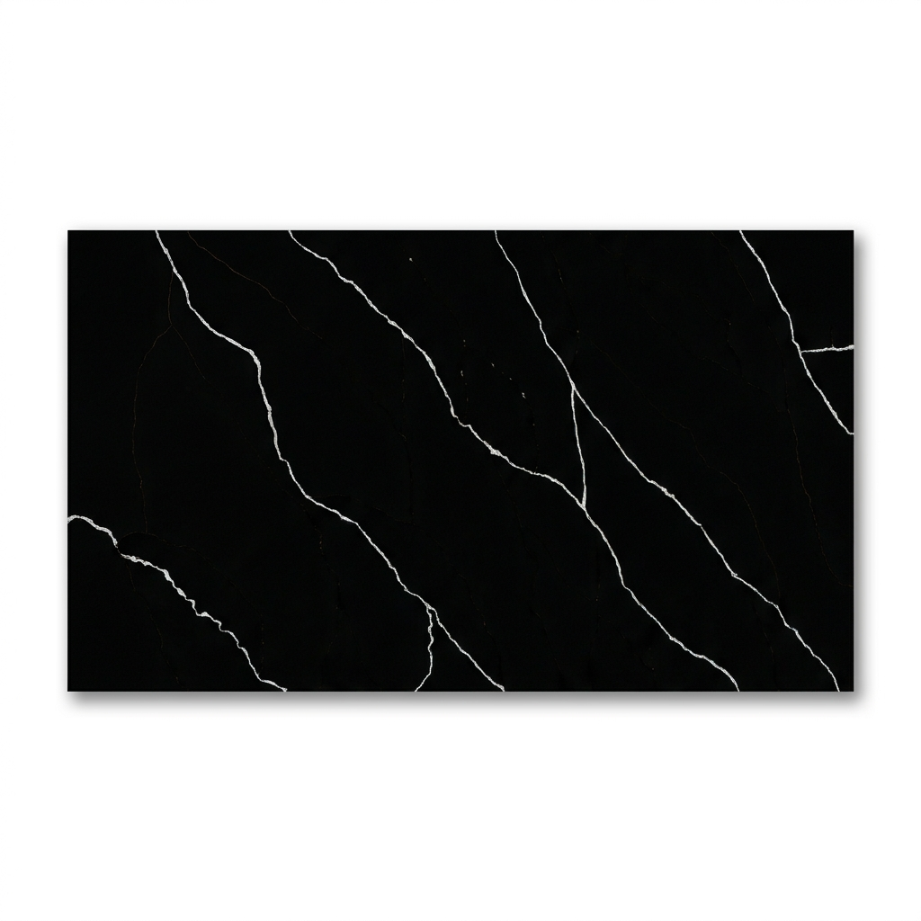 8014 Nero Marquina 3200*1600*20mm Quartz Sheet