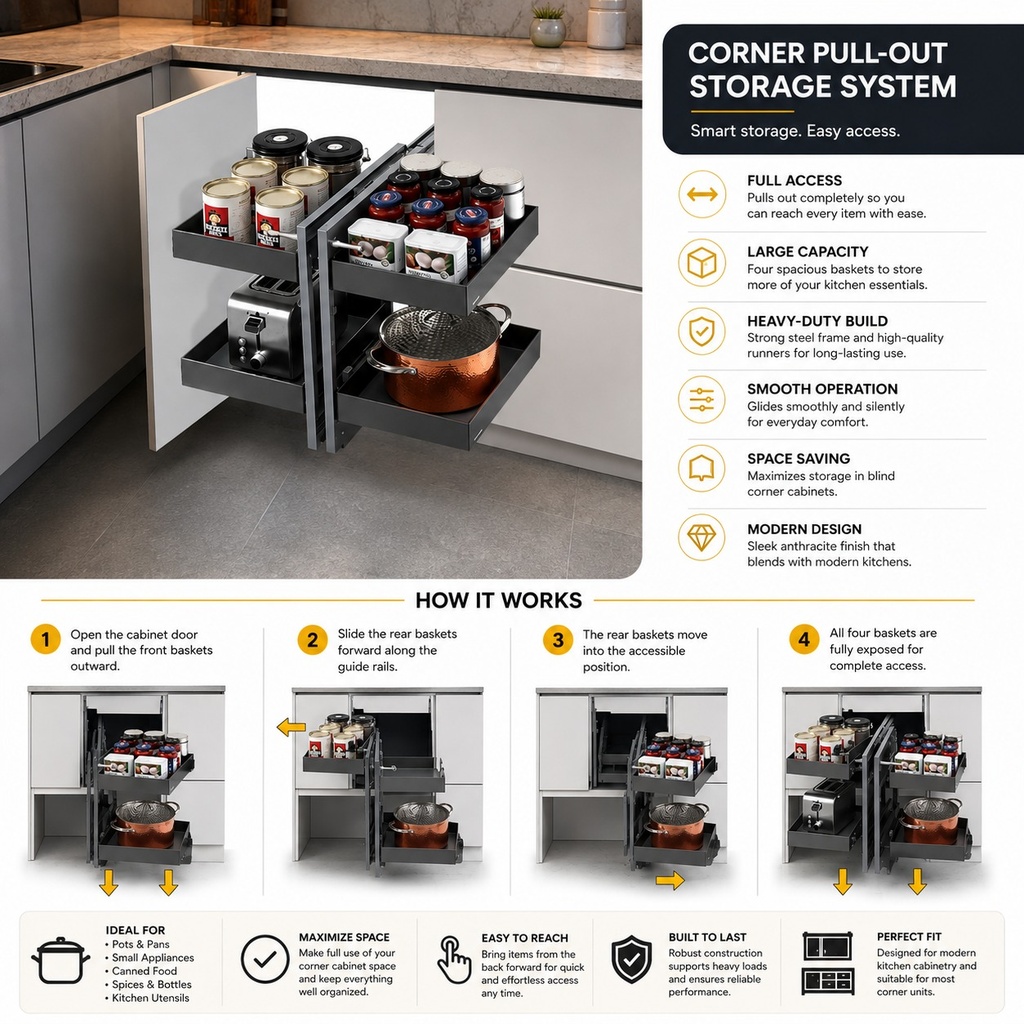 BLQK-900 Glass-Boxside Show Hand Corner Rack