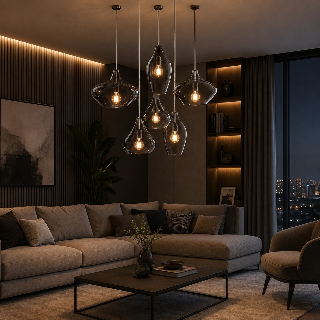 5446-6CH-Smoky Pendant Lamp