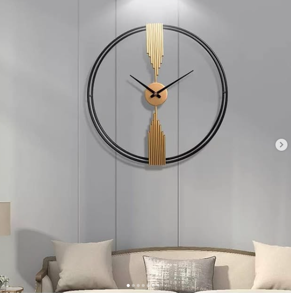 20210802_(Black & Gold) - Panel Clock-60 Wall Clock