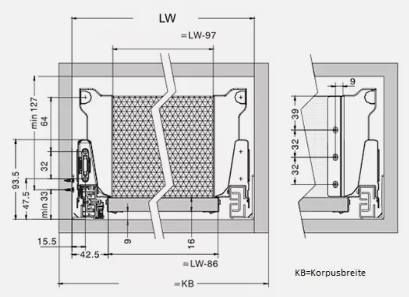 1500D - DTC Drawer Rail