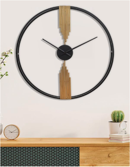 20210802_(Black & Gold) - Panel Clock-80 Wall Clock