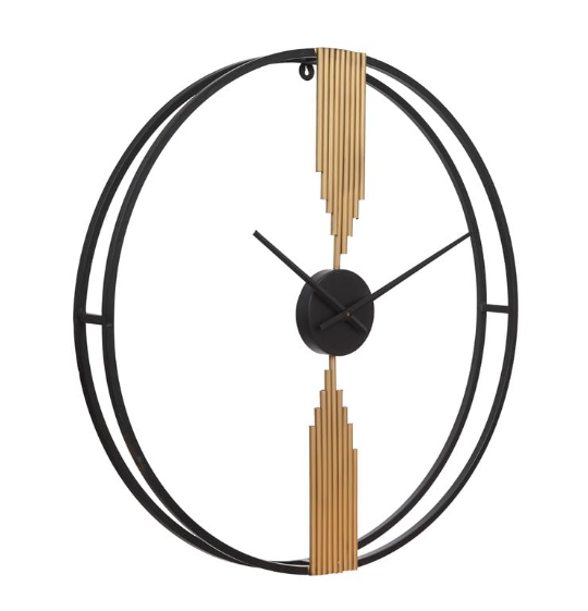 20210802_(Black & Gold) - Panel Clock-80 Wall Clock