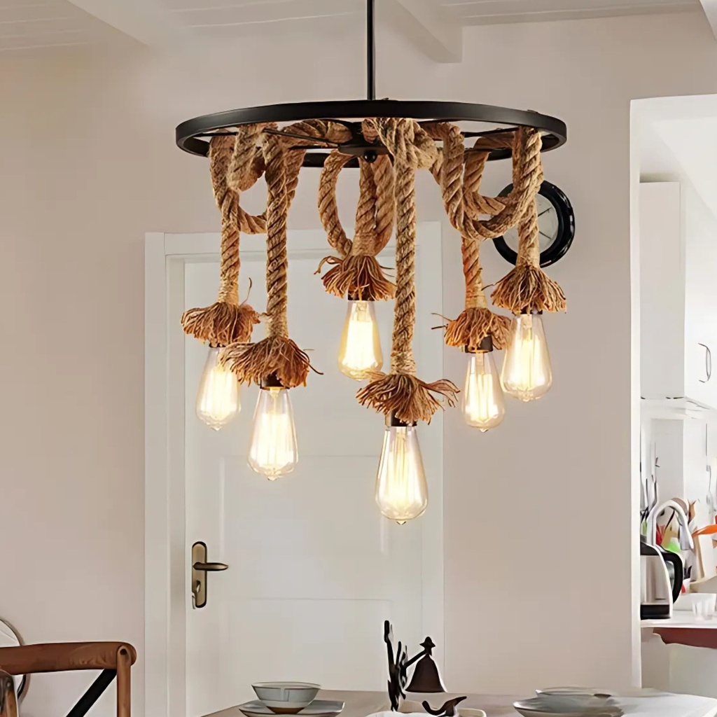 XL8031 - Vintage Hemp Rope Pendant Lamp