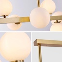 2314-8 - Bronze and White Glass Pendant Lamp