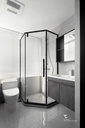 TNS011B - Diamond Shape Corner Shower Enclosure