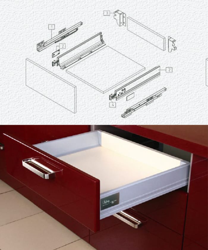 1500A Grey- DTC Drawer Rail