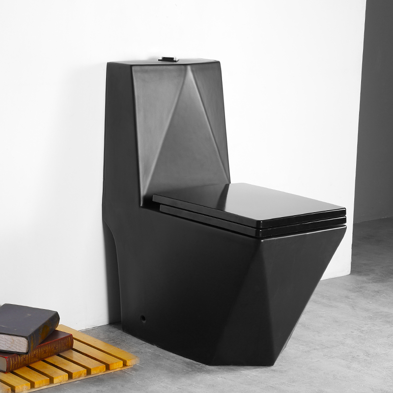 BL71(8580)_(black) One-Piece Toilet_(Black)