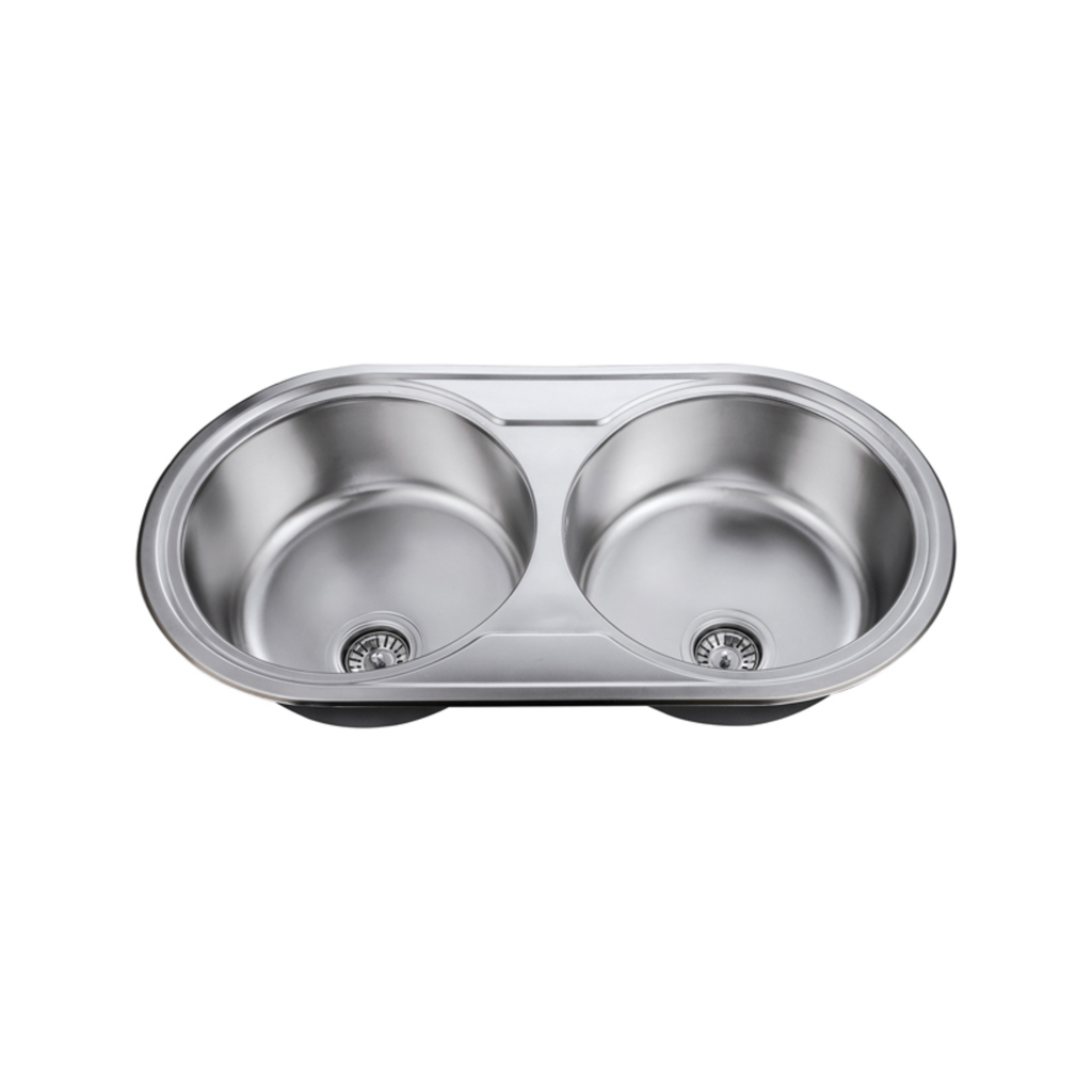 KN2002 - Double Bowl Round Sink