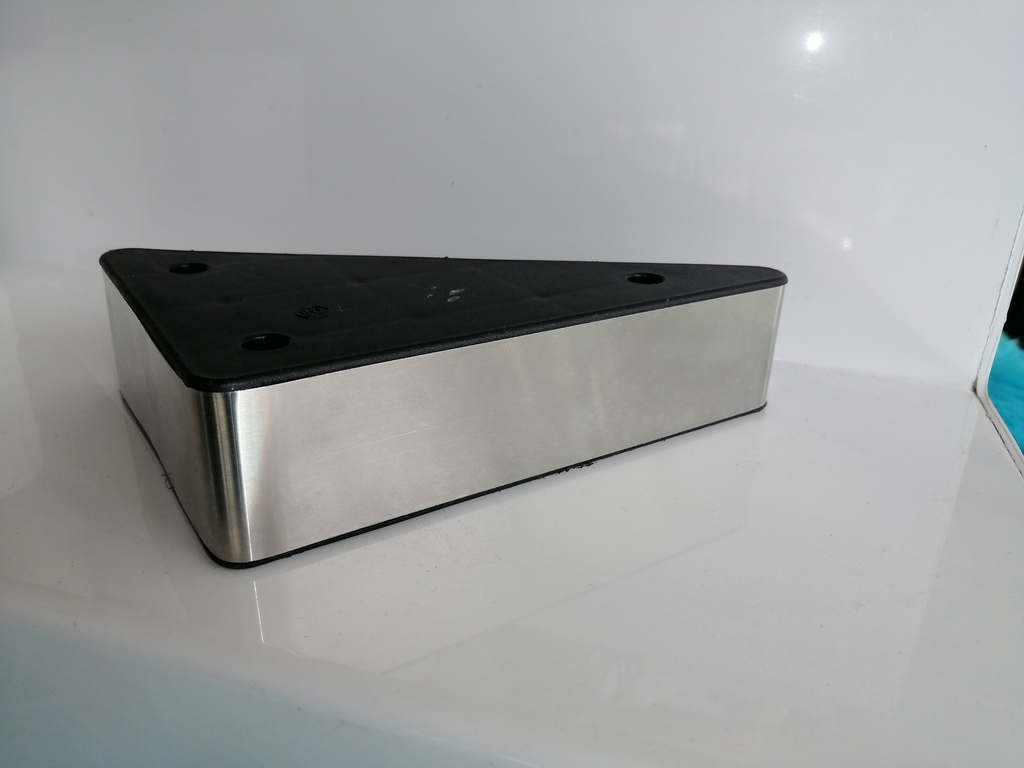 92027 Sofa Feet_(Black/Brushed Silver)