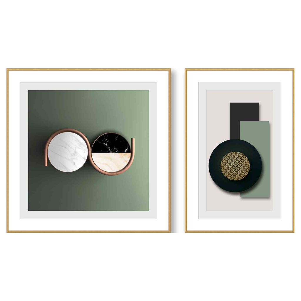 LH025 Set of 2(40*60) Glass Painting