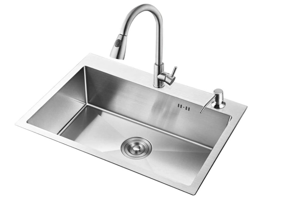 7843 BR - Brushed Stainless Steel Single Bowl Kitchen Sink